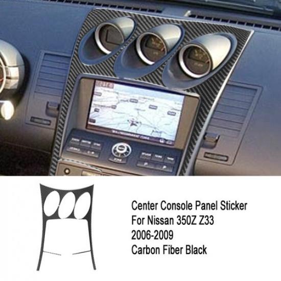 Carbon Fiber Center Console Panel Cover Decoration Sticker For Nissan 350Z 06-09