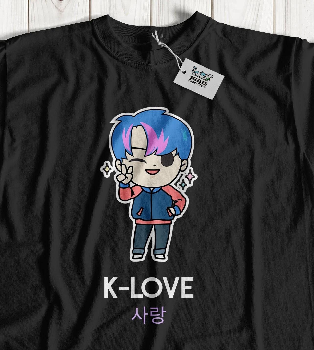 

K-Love Unisex Cute K-Pop T-Shirt South Korean Gifts 2XL