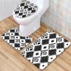 Textured Toilet Three-Piece Floor Mat Bathroom Three-Piece Carpet Doormat