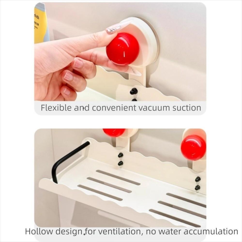 Dopamine Suction Cup Storage Shelf Punch Free Shower Shampoo Rack Bathroom Storage Rack for Home