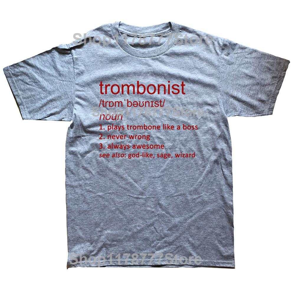 Trombonist Funny Definition T Shirts Graphic Streetwear Short Sleeve Trombone Jazz Harajuku Oversized Tshirt Mens Clothing