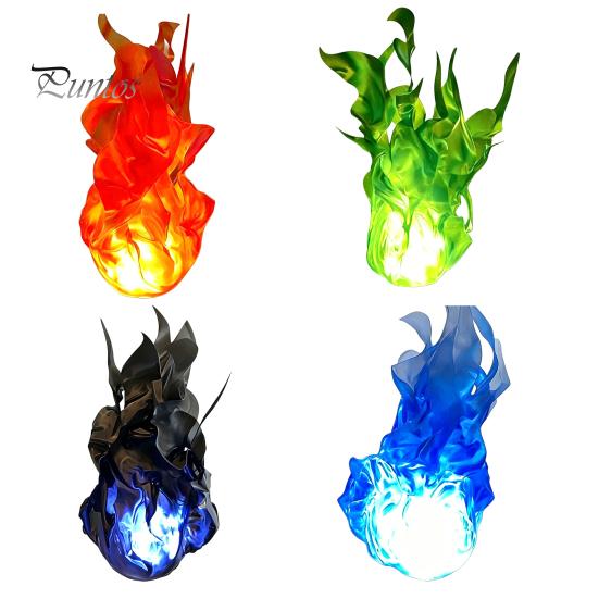 Glowing Flame Effect Toy Floating Fireball Prop, LED Halloween Handheld Prop for Cosplay, Realistic Burning Battery Powered Stage Light Party