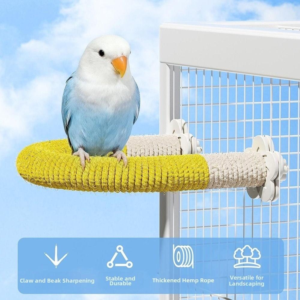U-shape Bird Grinding Stand Natural Wood Hanging Parrot Biting Rod Paw Grinding Sticks Lovebirds