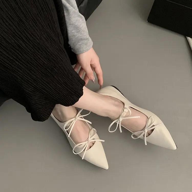 Shoes Woman Comfortable And Elegant Bow-Knot Casual Female Sneakers Pointed Toe Increas Height Soft Low Heels Oxfords Plat