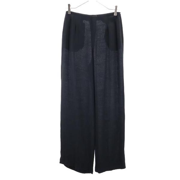 Emporio Armani Made In Italy Wide Straight Pants 38 Black Women Used