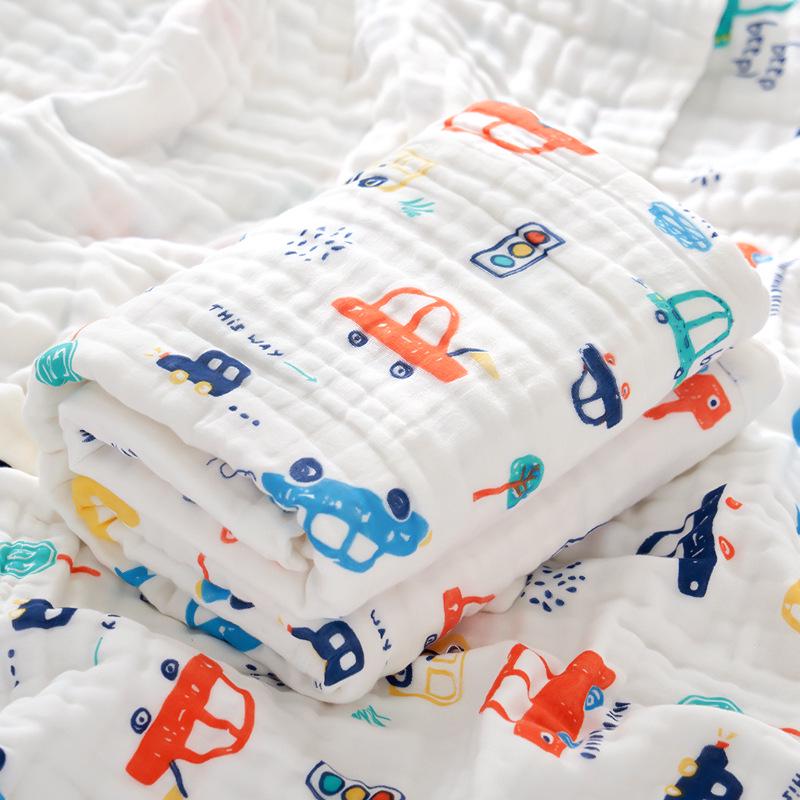 Pure Cotton Four-Layer Gauze Baby Bath Towel and Swaddle Blanket for Newborns