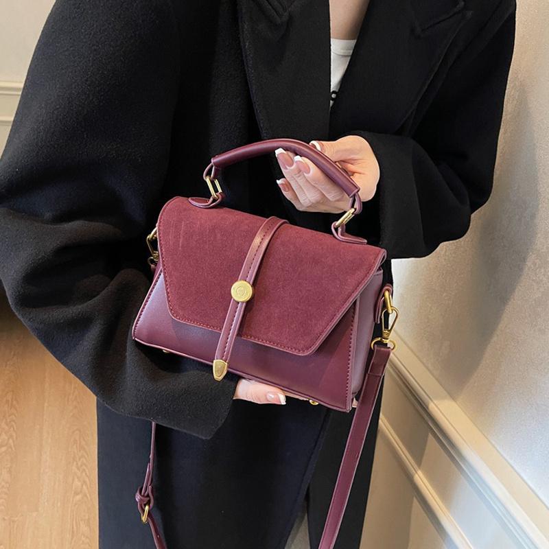 Frosted Texture Women's Handbag New Trend Retro Single Shoulder Bag High-End Small Square Crossbody Bag