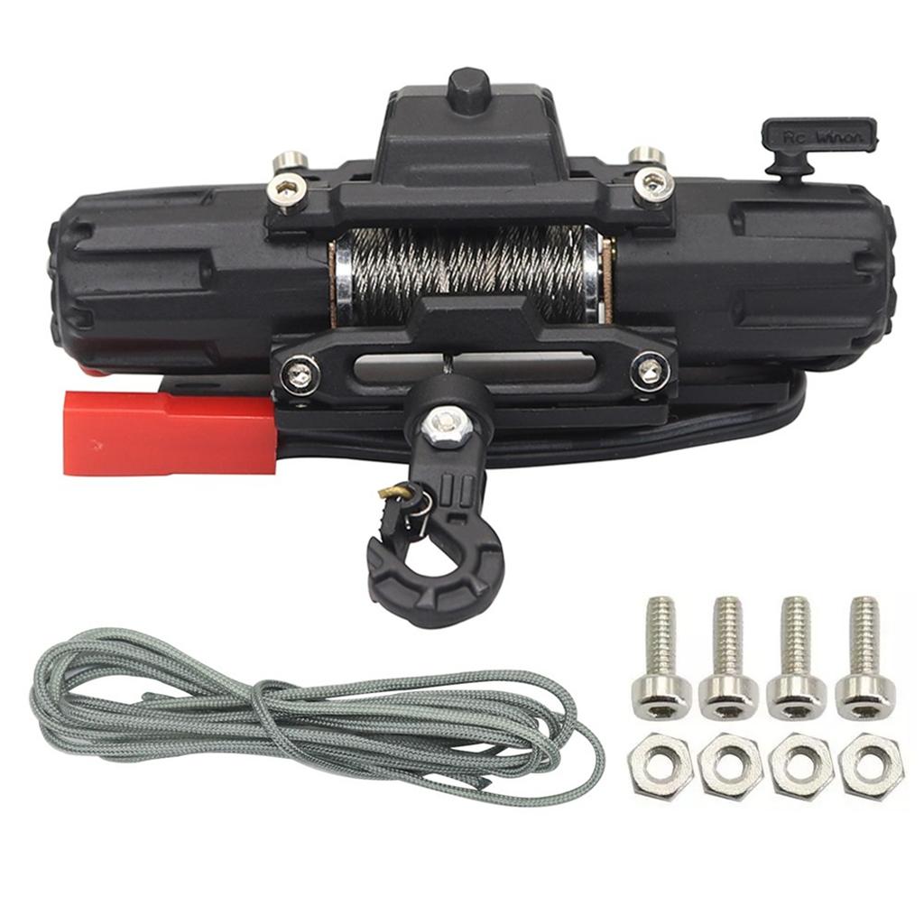 RCGOFOLLOW Winch RC Car Part Rc Winch For 1/10 Axial SCX10 90046 D90 TRX4 TF2 CC01 Capra Crawler RC Upgrade Part