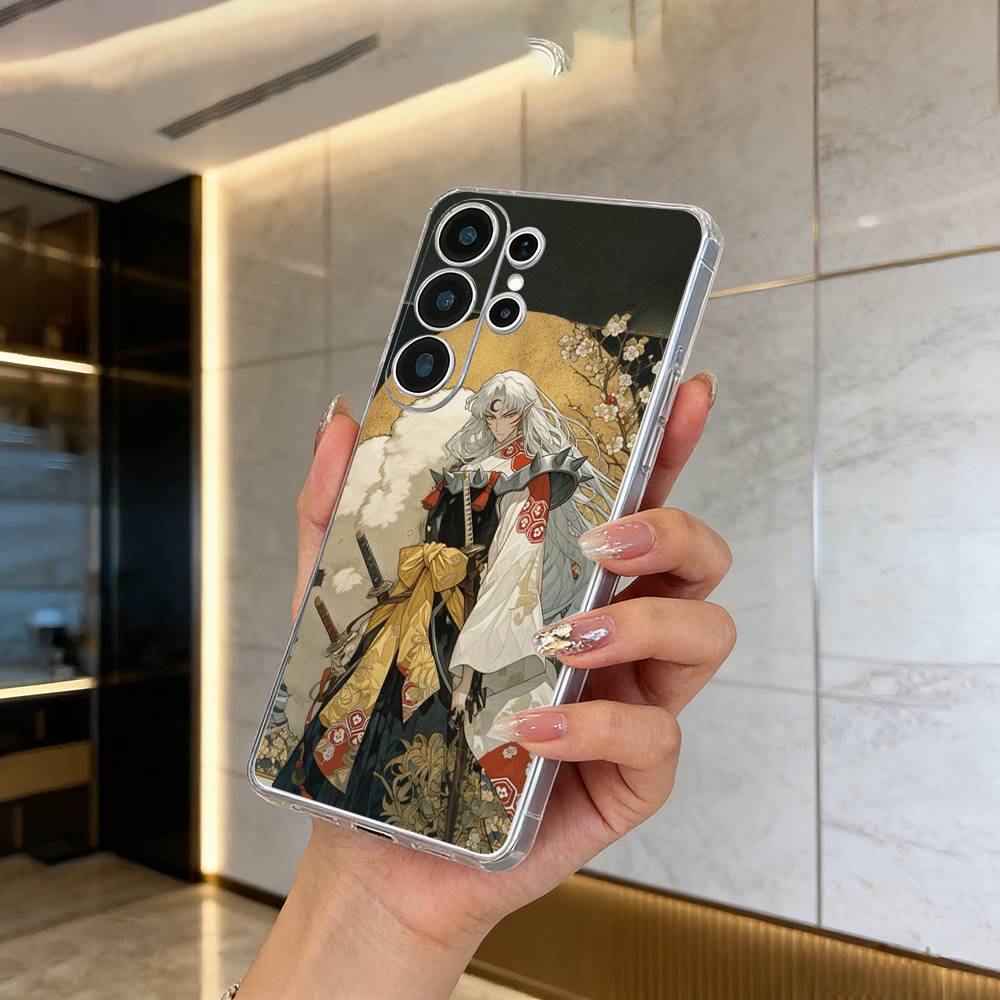 

L-L-Inuyasha Phone Case For Samsung S25,S24,S21,S22,S23,S30,Ultra,S20,Plus,Fe,Lite Transparent Cover Samsung S30Ultra5G