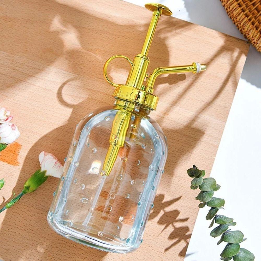 Hand Pressure Garden Watering Can Push-type Clear Flower Sprayer Glass Spray Bottle  Household