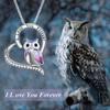 Owl Pendant Love Necklace Women's Personalized Fashion Engraving