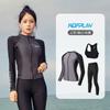 Unisex UV Protection Rash Guard Set Long Sleeve Top Pants Snorkeling Surfing Diving Swimming