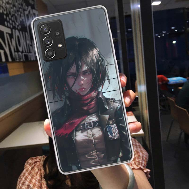 Character MIKASA Phone Case For Samsung A15 A25 A35 A55 A16 A26 A36 A56 Galaxy A12 A22 A32 A52S A05S A02S A72 A42 A6 A7 A8 A90 A