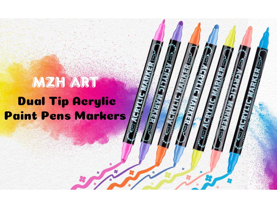 Dudu Pen Double-Headed Acrylic Marker for Kids - Large Capacity, Quick-Drying, Water-Based.
