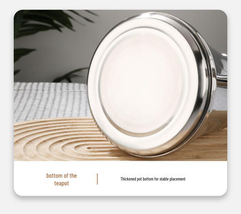 Stainless Steel Kashi Teapot & Coffee Pot with Filter, Cold Water Kettle for Induction Cooker, Light Luxury Design