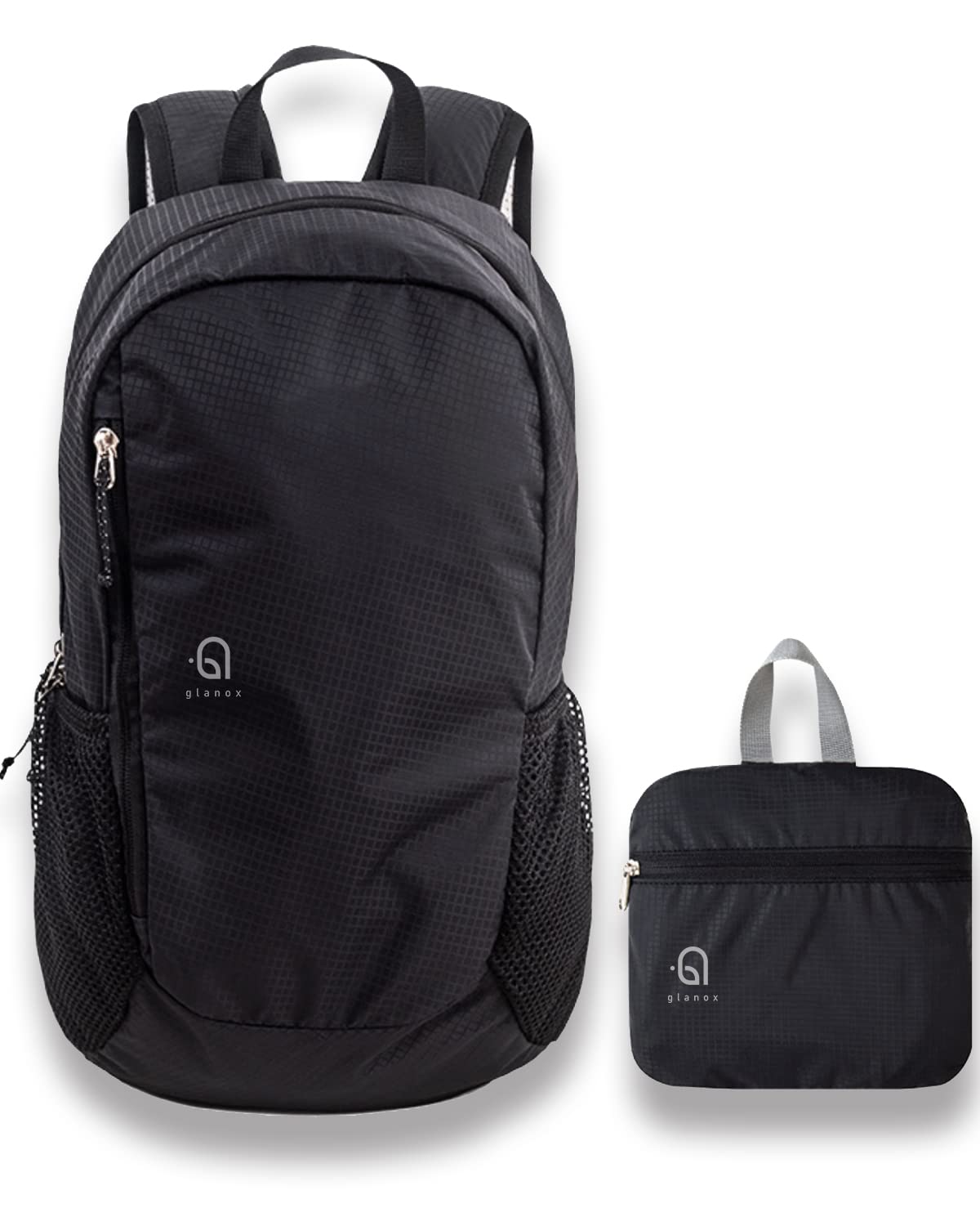 

Foldable and portable mobile backpack Foldable backpack Backpack Rucksack Lightweight 27L [glanox] mobago Men s Women s (Black) чорний