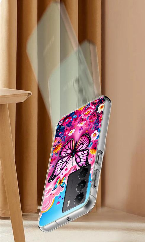 Etui Do Realme C75 / 14X 5G Obudowa Foto Case Plecki Motyl + Szkło 9H