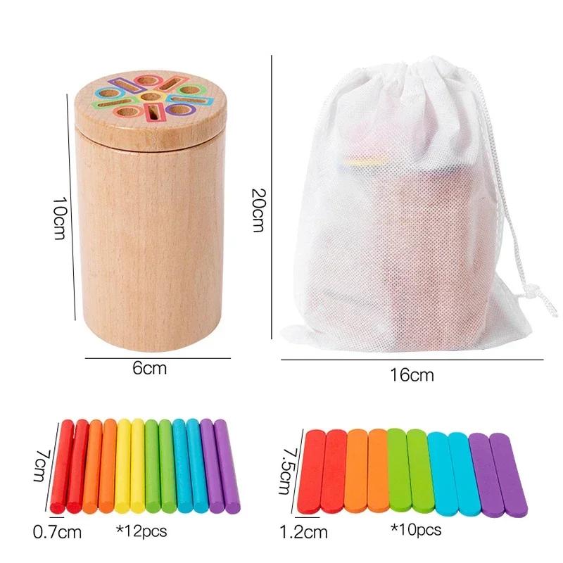 Baby Sensory Play Montessori Toys Color Shape Sorting Box Object Permanence Coin Stick Parish Kids Early Educational Wooden Toys