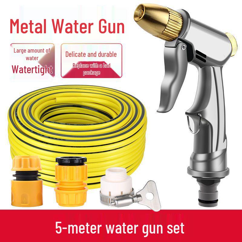 High-Pressure Car Wash Gun Set with Soft Hose for Home Car, Garden, and Floor Cleaning