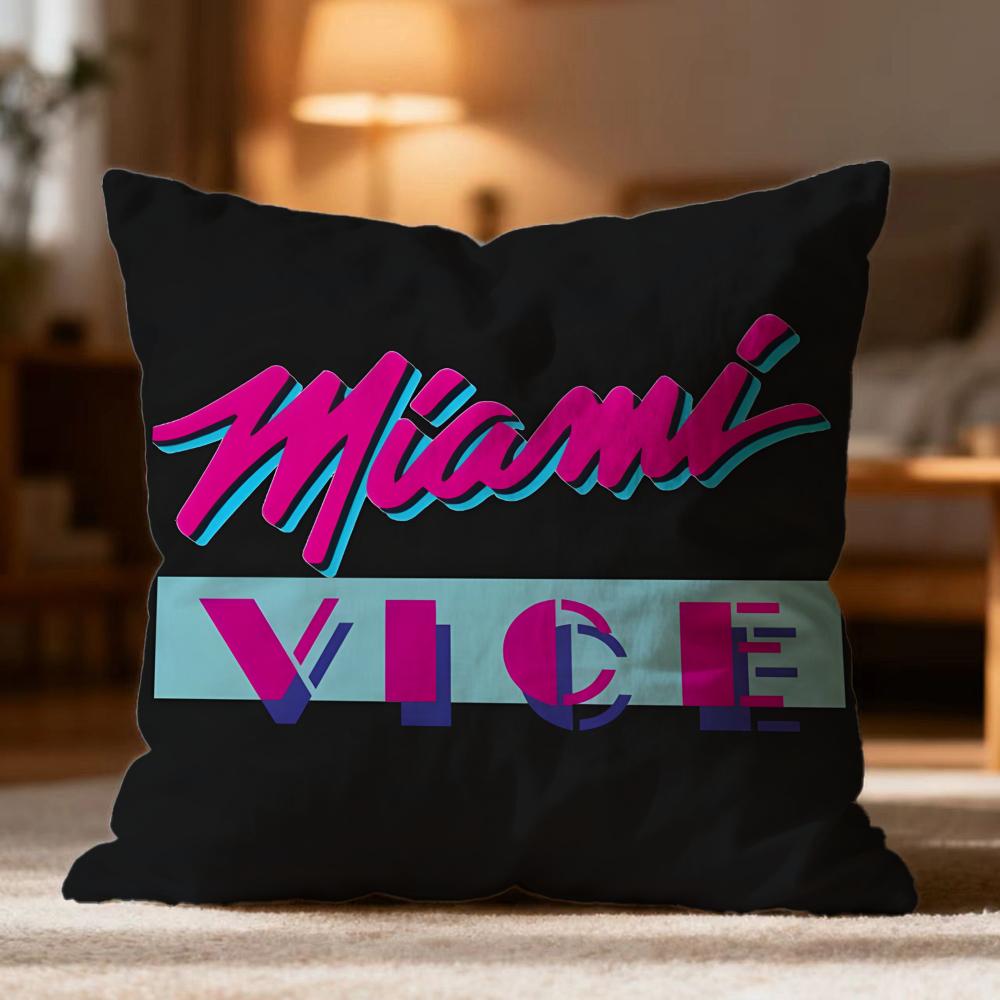 Hot MMiami Viceer Cushion Cover Soft Washable Pillow Case Multi-Scene for Couch Bed Travel Office Use