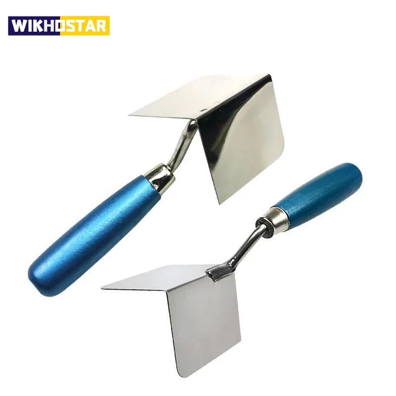 1Pc Drywall Corner Tool Outside / Inside Corner Knife 8x6cm Stainless Steel Corner Trowel for Drywall Gyprock Plasterboard