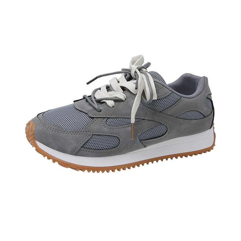 Fashion 2025 New Ladies Shoes Lace-up Women's Vulcanize Shoes Fashion Mesh  Hot Sale Outdoor Slip-Resistant Casual Breathable Sneakers