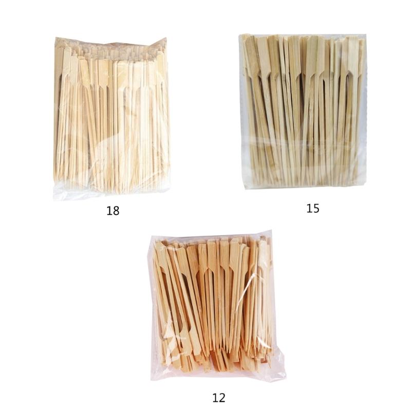 Food Skewers BBQ Food Stick Wood Material Sausage Pick for Food Decorations
