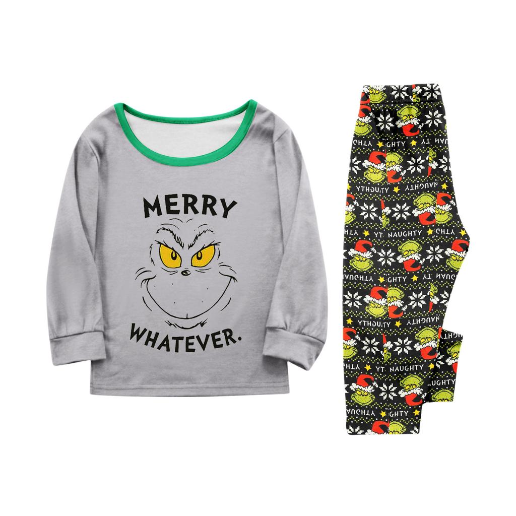 Parent-child Christmas Print Home Suit Long-sleeved Top And Pants
