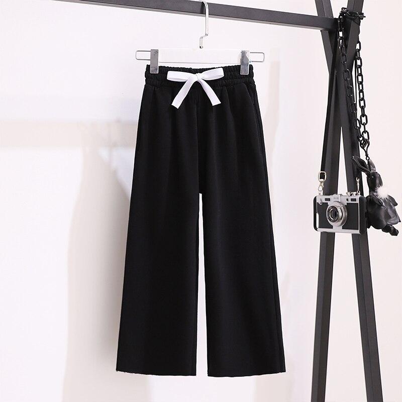 

Брюки-карго для маленьких девочек-подростков, повседневные однотонные детские хлопковые брюки, детские широкие брюки, одежда для девочек-подростков от 3 до 16 лет 160