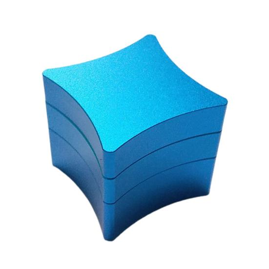 Magnetic Pool Cue Chalk Holder 3 Sections Aluminum Alloy Portable Square Snooker Chalk