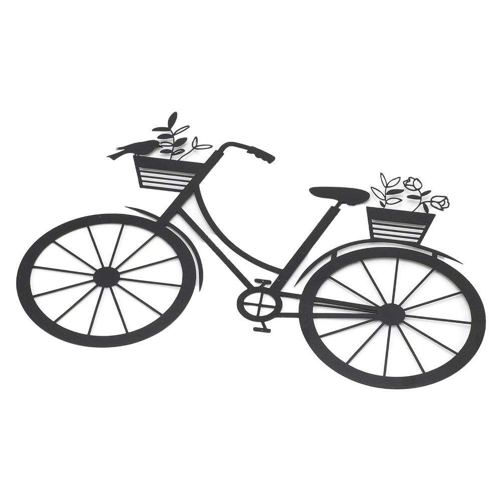 Außenwandkunst Eisen Fahrrad Wanddekor 11,81 X 8,15 Zoll Fahrrad Metallwandkunst Schwarz Pulverbeschichtet Fahrradform Dekor Büro