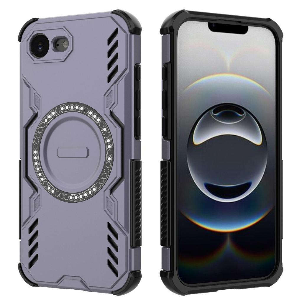 Pro iPhone 16e Magnetické pouzdro Butterfly Armor Dutý Odvod tepla PC+TPU Kryt na telefon