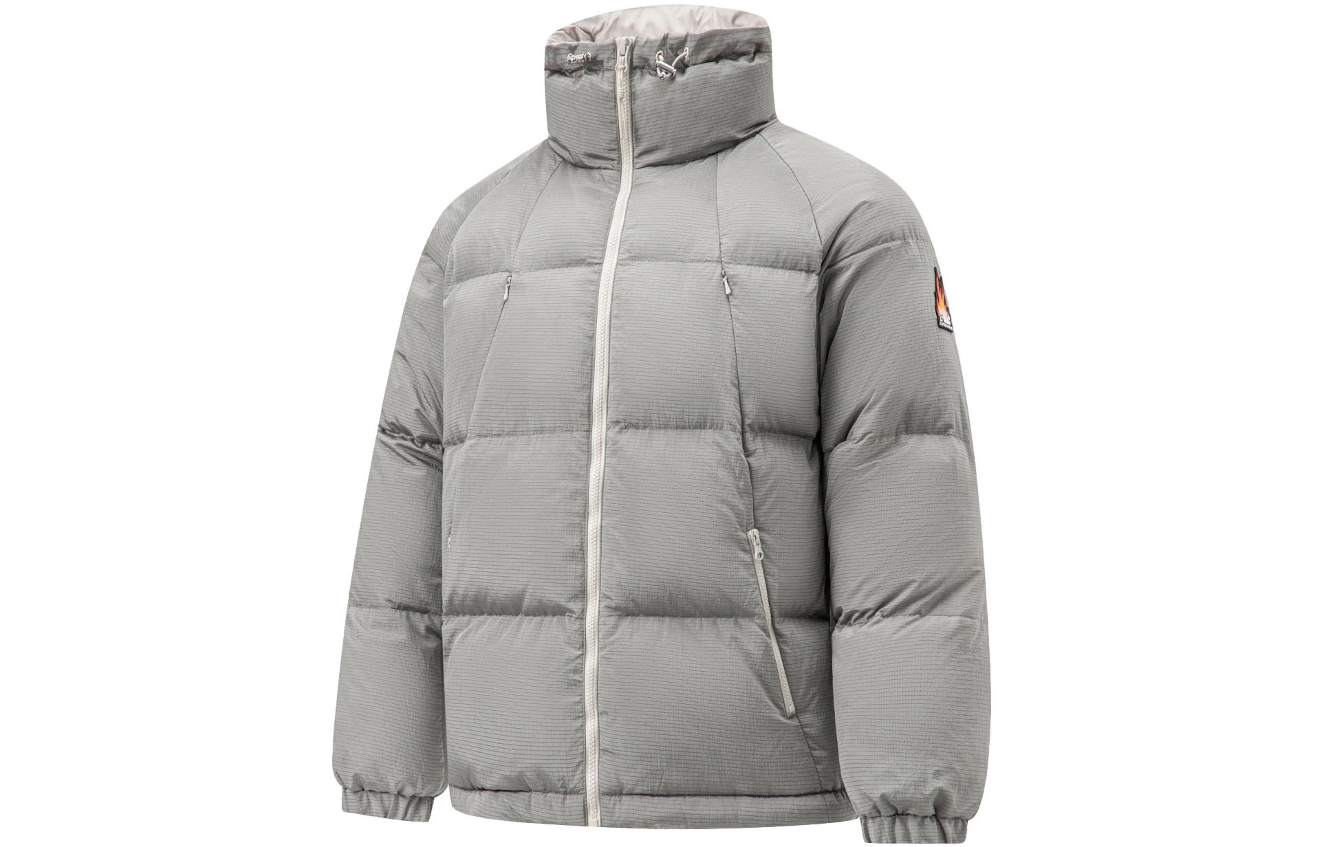 Li Ning Skateboard Down Jacket Unisex Oat Gray AYMT171-3 S