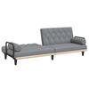 Vidaxl Foldable Sofa With Armrests, Light Gray, Fabric Upholstered