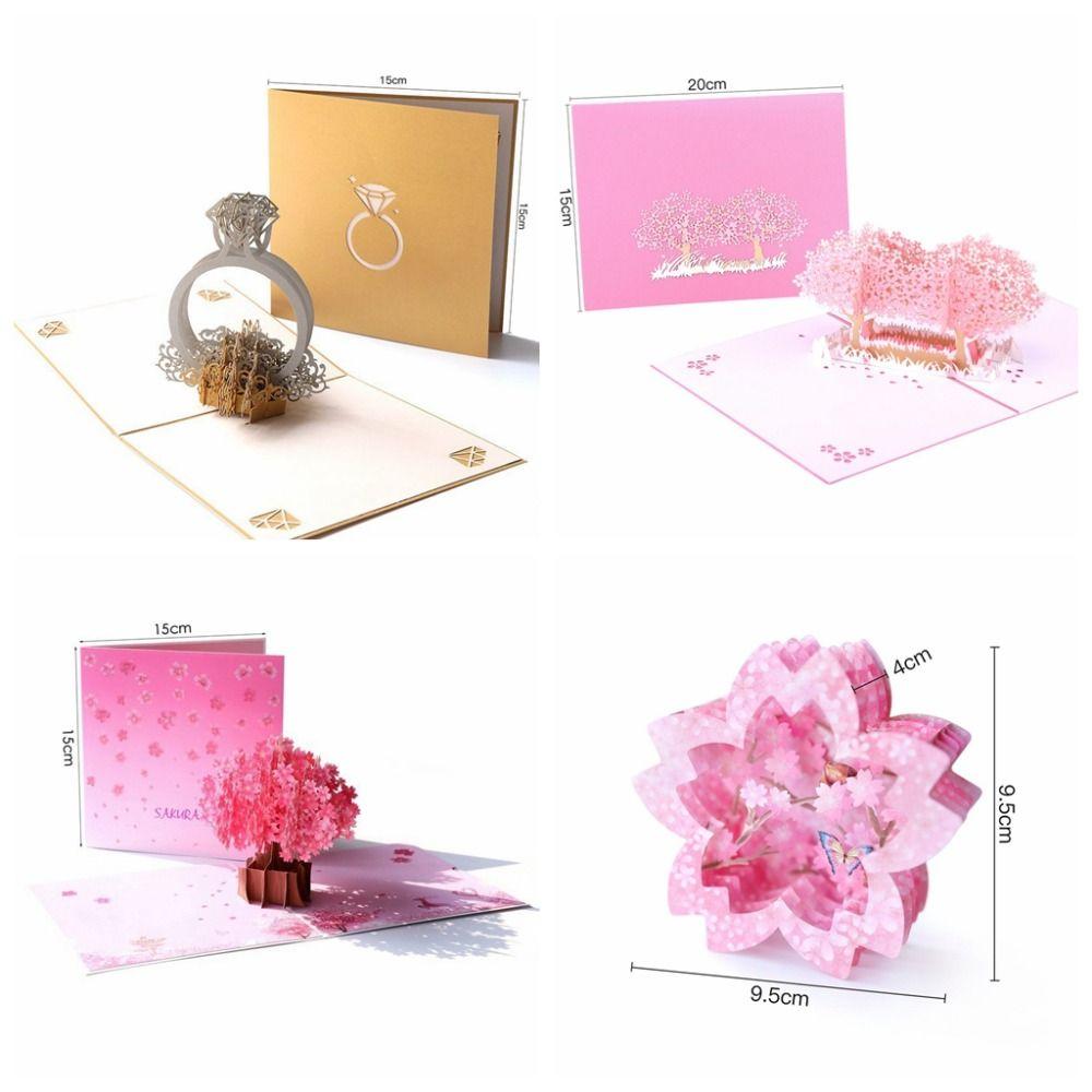 Handwriting Pop UP Greeting Cards Love Forever 3D Love Postcard  Birthday