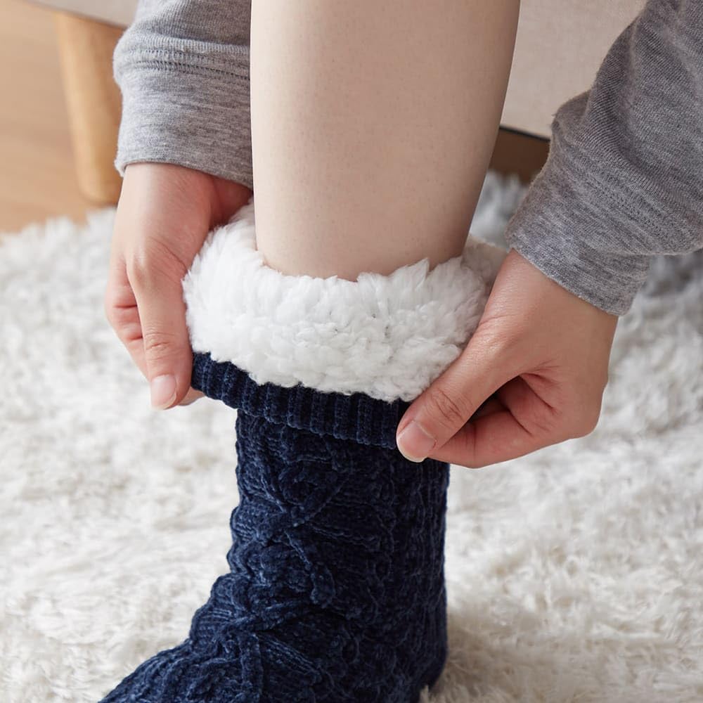 Gunze Warm Fluffy with Fleece Cold Weather A UCHI-COLLE Socks, Lining, Mid-Length, Protection, Women's (Formerly Brown)