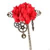 Mechanical Hairpin Steam Gear Brooch with Tassels Suit Pin Alloy Women for Dress Coat