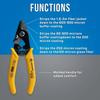 Jonard Tools JIC-375 3-Hole Fiber Optic Stripper with TPR Handle, 6-Inch Long