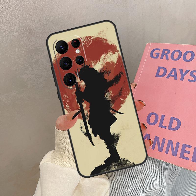 Japanese Samurai Warrior Case For Samsung Galaxy S24 Ultra S20 S21 S22 S23 S25 Ultra S9 S10 Plus S25 FE Cover Coque