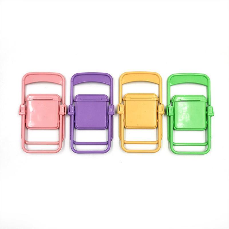 Kreativer Klappstuhl Schreibtisch-Handyhalter Macaron-Farbe Hockerständer Anhänger Tragbarer Faulenzerständer