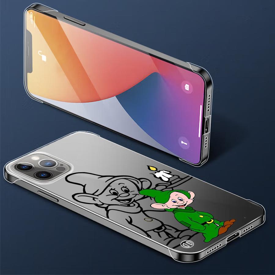 Capa de Celular Branca de Neve e os Sete Anões para Apple iPhone 15 16 Pro Max 13 14 Plus 12 11 Pro plus Fosca