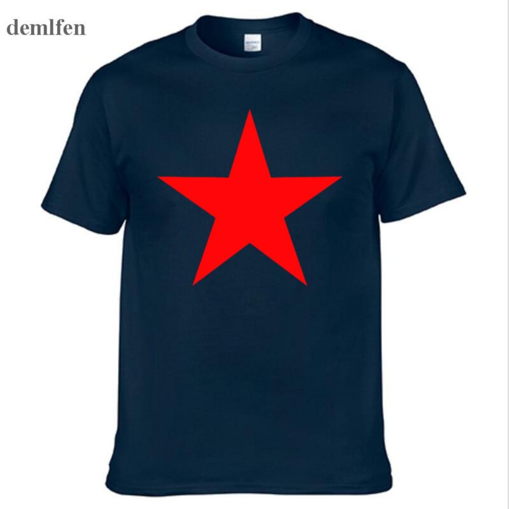 

Fashion Brand Red Star T Shirt Mens Novetly Funny Short Sleeve T-shirt Tops 3D Print Fitness O Neck Shirts Camisetas Tees 5XL