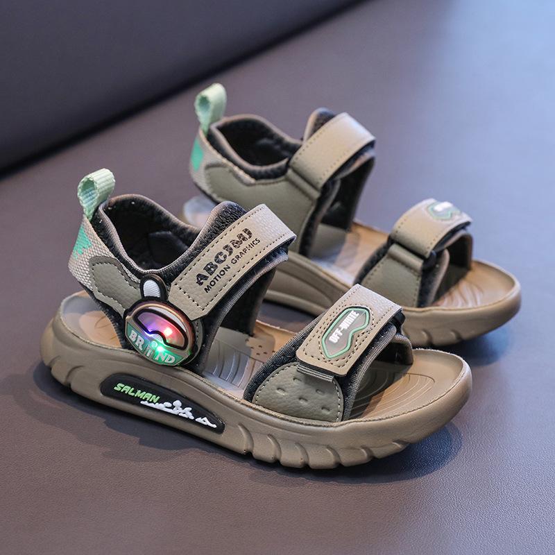 

New Style Flip-flops, Sports Beach Shoes, Boys Slippers 27 серый/хаки