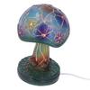 Mushroom Table Lamp Painting Resin Retro Handmade Bohemian Style Colorful Mushroom Bedside Lamp for Living Room Offize
