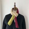 Autumn Winter Versatile Clothing Accessory Small Scarf Thin Warm Girl Student Knit Striped Scarf