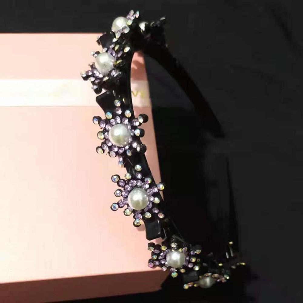 Sweet Women Pearl Hair Hoop Snowflake Star Hairband Fashion Hair Bands with Clips  Daily