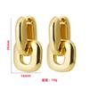 Elegant Geometric Interlocking Hoop Earrings Exquisite Versatile Studs Chic Jewelry Gift For Women