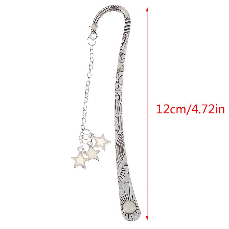 მანათობელი მთვარის ვარსკვლავები მონიშნეთ კრეატიული ვინტაჟური რეტრო მეტალის წიგნები მარკირების საკანცელარიო ნივთები