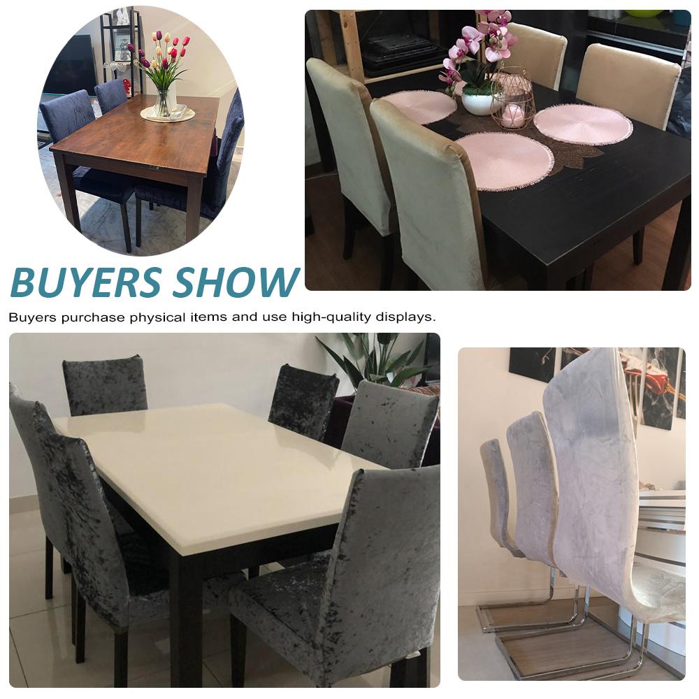 Miękki aksamitny pokrowiec na krzesło jednolite kolory Stretch narzuty na krzesła do jadalni przeciwpyłowe meble Protector na bankietowe biuro weselne