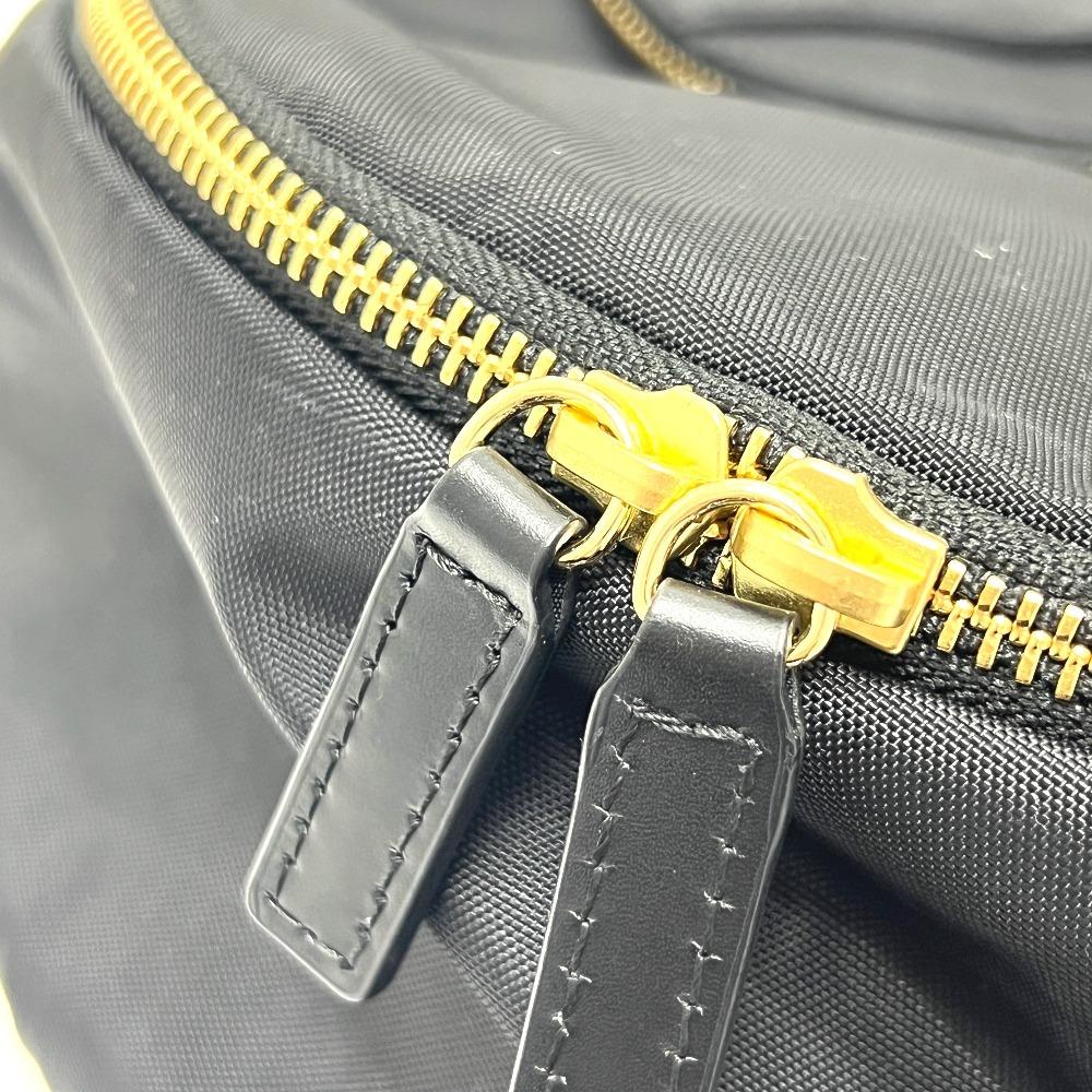 Agnes B. FT03A-07 Logo Bag Backpack GoldHardware Backpack Nylon Black
